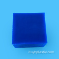 Foglio di nylon fuso blu/beige da 50 mm per tecnopolimeri